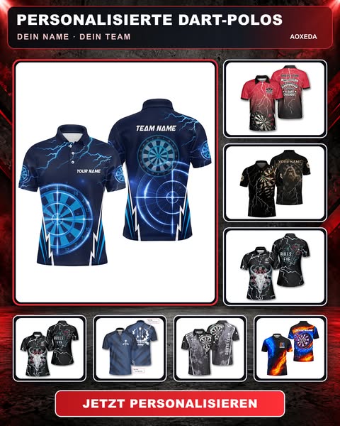 Dart-Polos mit Blitz-Design