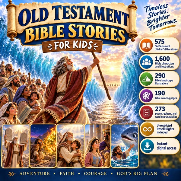 Kids Bible Stories with Resell Rights ( Old Testament)