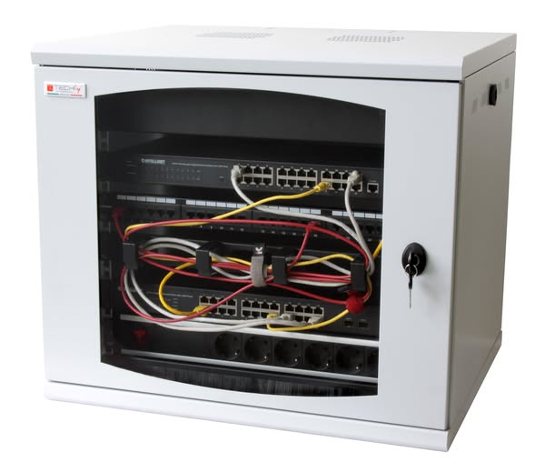 Armadio Rack 19" a Muro 13 Unità Sezione Unica Prof. 500mm...
