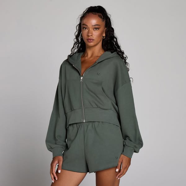 Camisola com Capuz e Fecho MP Lifestyle Feminina - Verde Nublado - M
