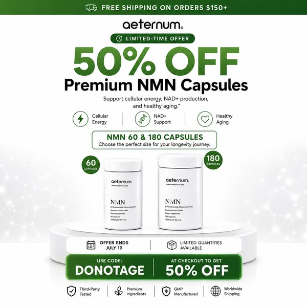 DONOTAGE - 50% off NMN. Ends July 19.