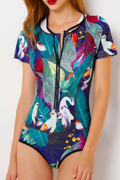 Remember You Print One-piece Swimsuit