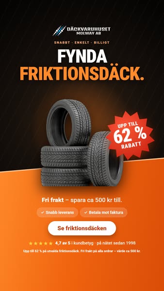 Friktionsdäck REA – upp till 62 %