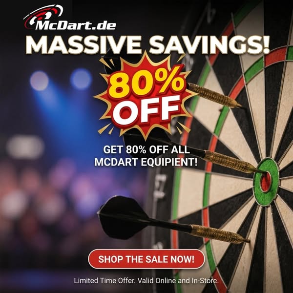 Start Your Darts Journey – 80% Off McDart Nickel Silver Steeldarts