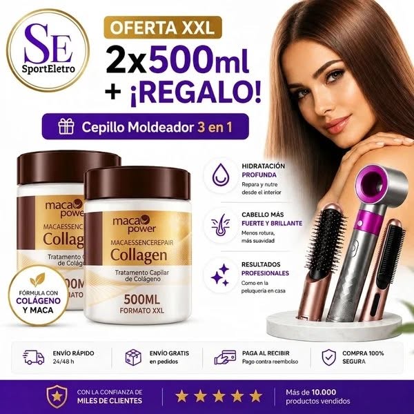 ¡2 mascarillas XXL + cepillo GRATIS!