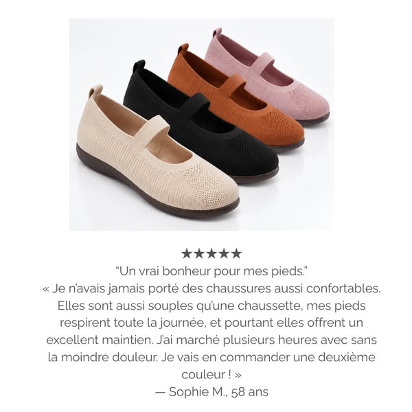Douce comme une chaussette. Stable sous vos pieds.