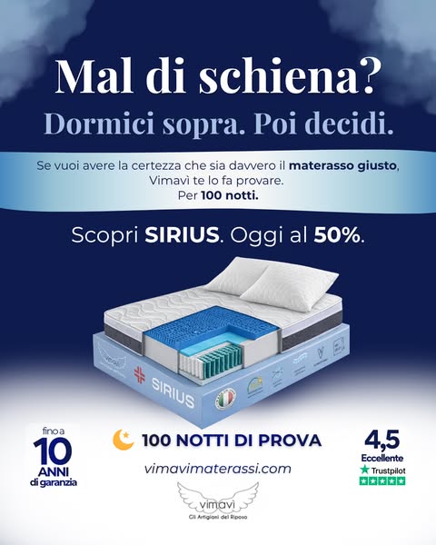 Il materasso che sostiene davvero la tua schiena