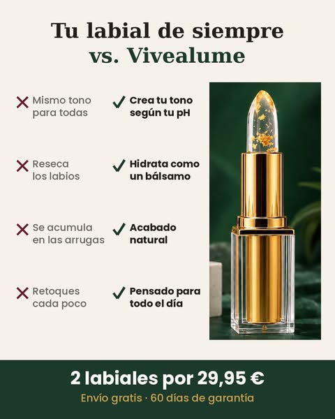 Tu labial de siempre vs. Vivealume
