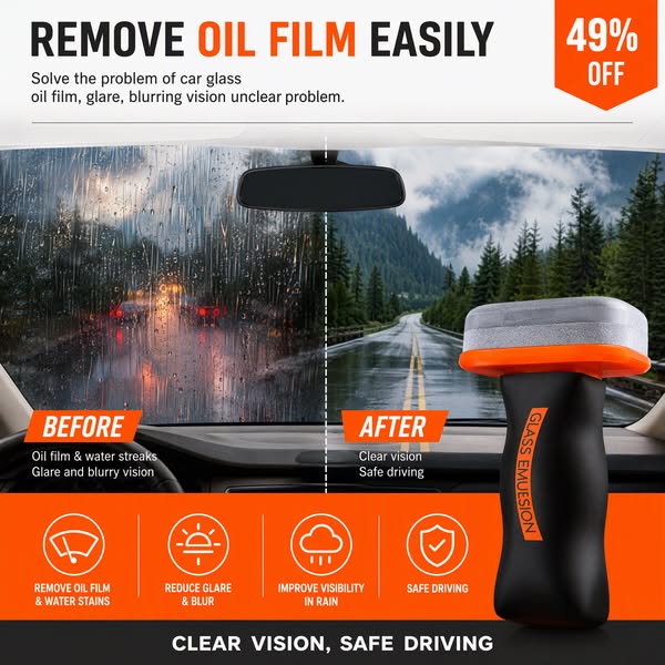 Last Day 49% OFF - Handheld Glass Oil-Film Remover - Buy 1 (1Pc)