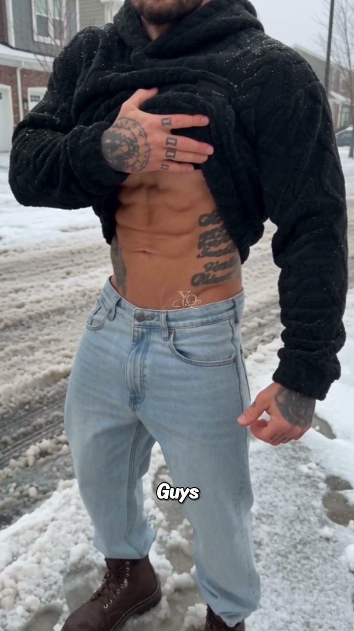 LAST DAY SALE ONLY ￡16.99!!Men's Winter Fleece Lined Hoodie Jacquard Pattern Long Sleeve Pullover Sweatshirt for Casual Outdoor Wear