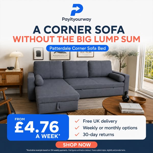 Patterdale Corner Sofa Bed From £4.76 a Week*