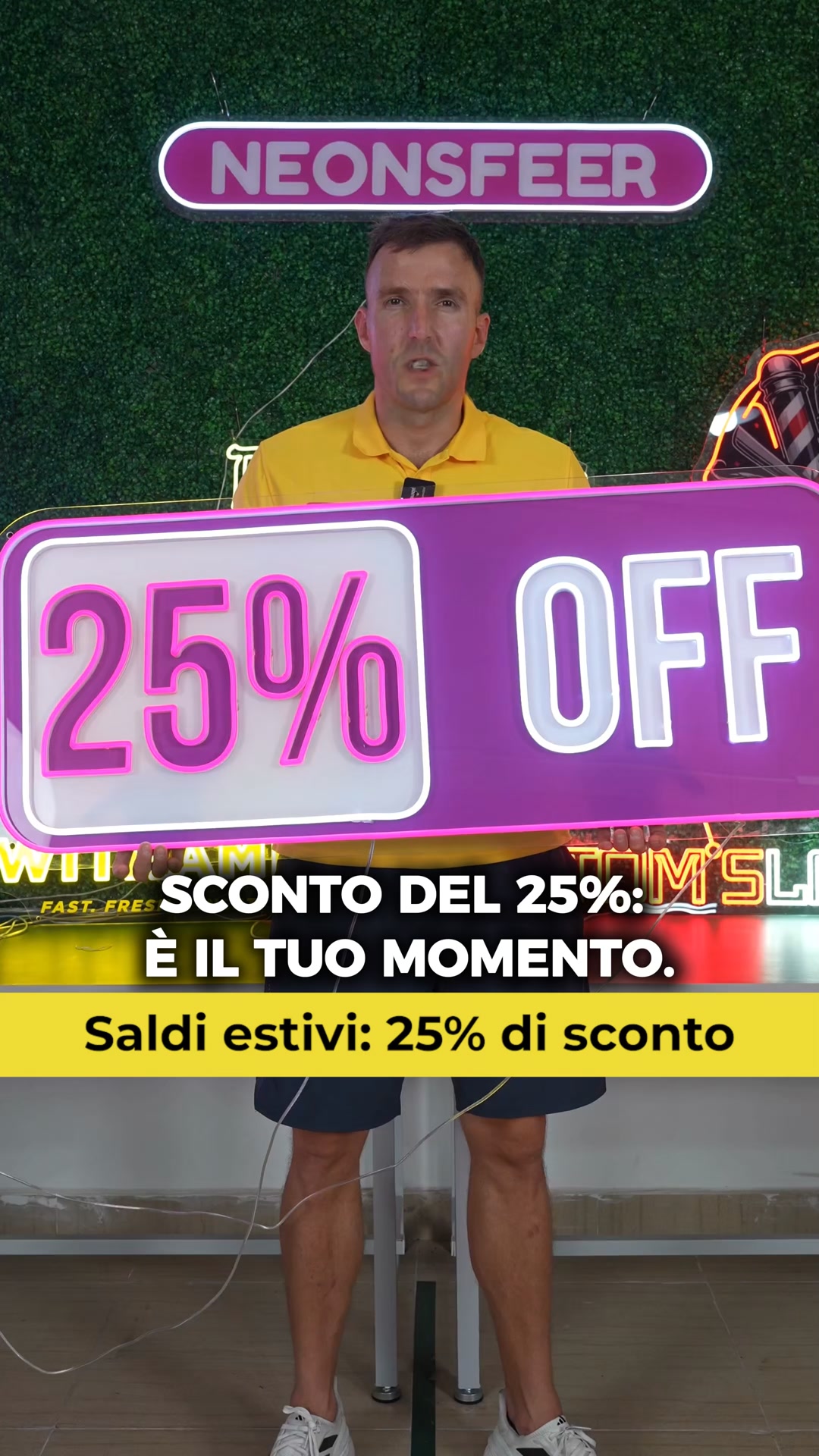 25% di sconto: crea la tua insegna neon