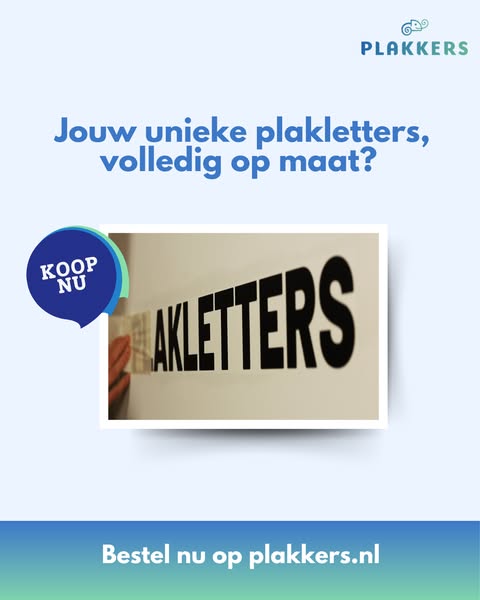 Plakletters op maat al vanaf €2,95