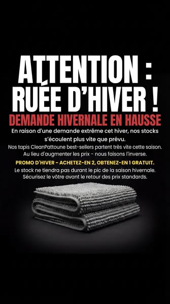 Finis les pattes sales