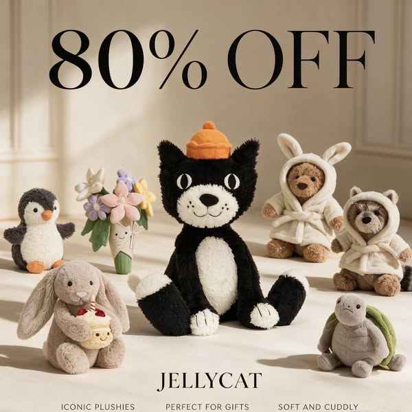 Up to 80% OFF Jellycat- Gift a Little Happiness