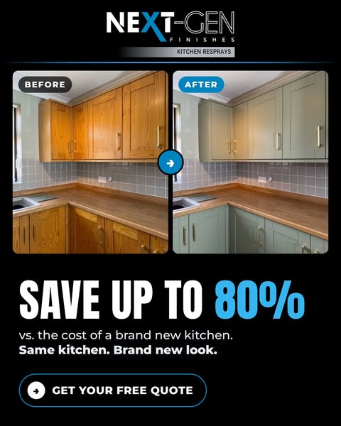 Save Up To 80% vs A New Kitchen