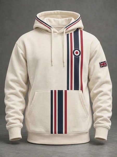 Retro Mod Target‑Logo Hoodie