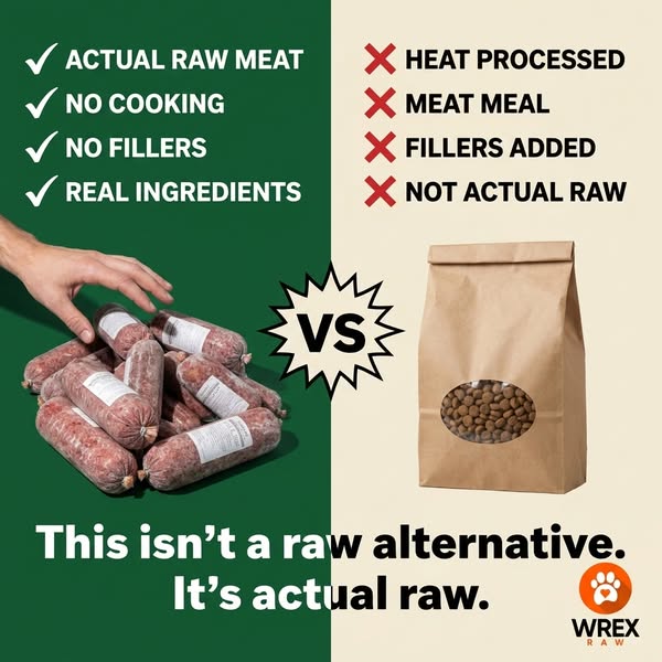 Real ingredients versus brown dust pellets