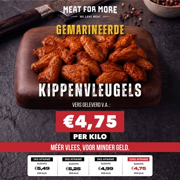 Kippenvleugels v.a. €4,75/kg