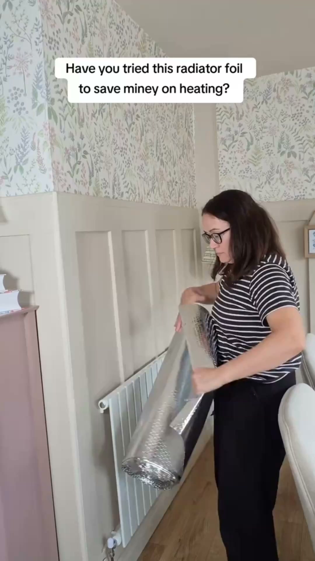 Your radiator is heating the wall behind it. Not the room in front of it.
