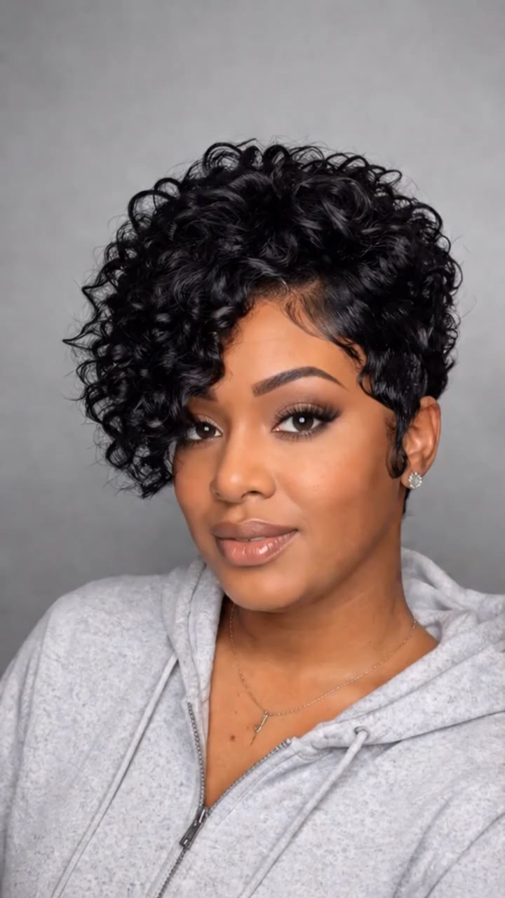 Elegant Glueless Pixie Wig , Zero Fuss