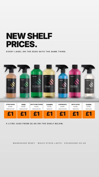 New shelf prices – selected 500ml now £1
