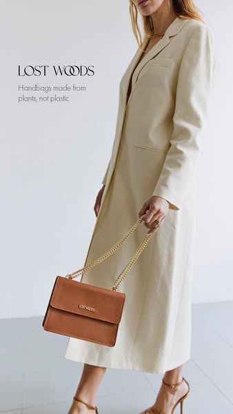 Handbags made from plants, not plastic