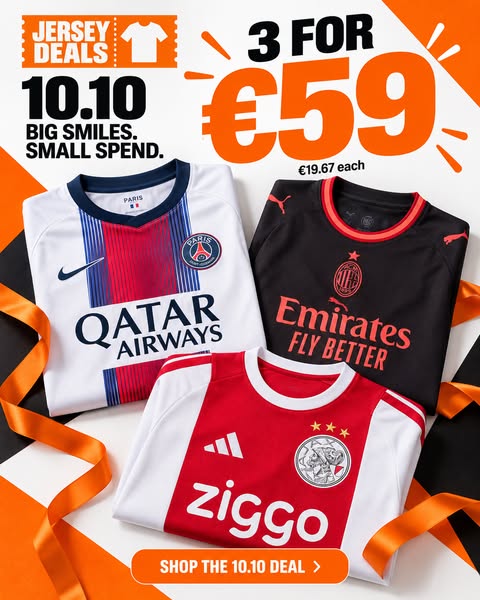 Football Shirts from €19.90 | Jersey Deals