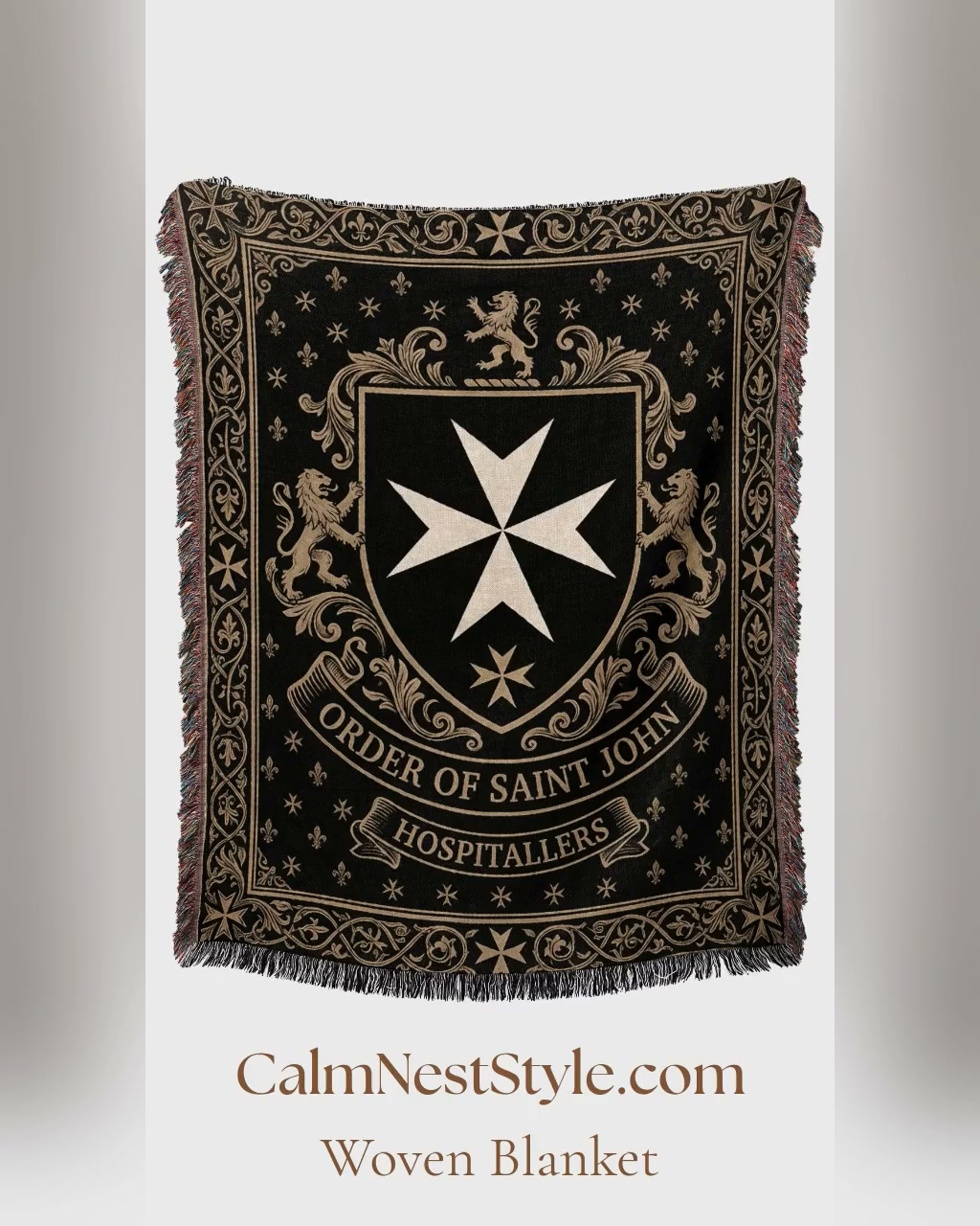 The Hospitaller Gold Crest — Woven in the USA