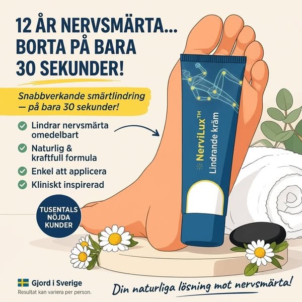 Äntligen — för brännande fötter och nervsmärta��