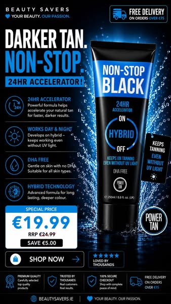 Power Tan Non Stop Black, for less