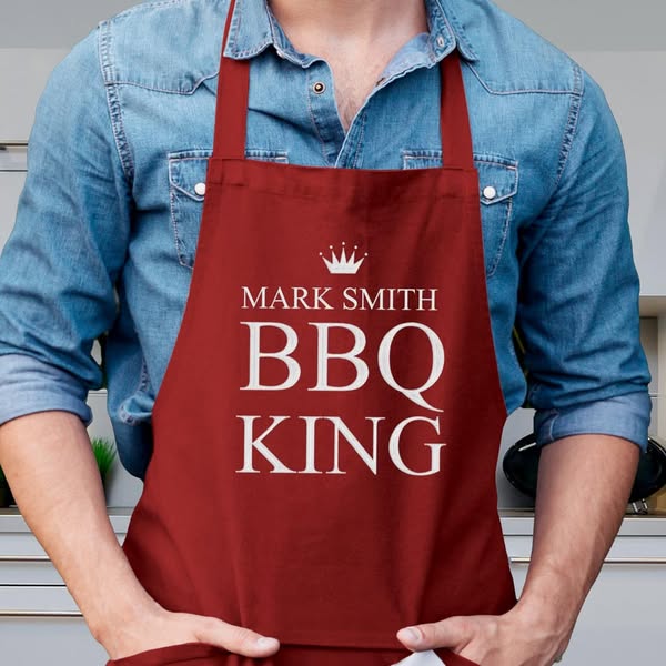 Personalised Embroidered Bbq Aprons | Birthday Gifts | Anniversary Gifts | Cotton