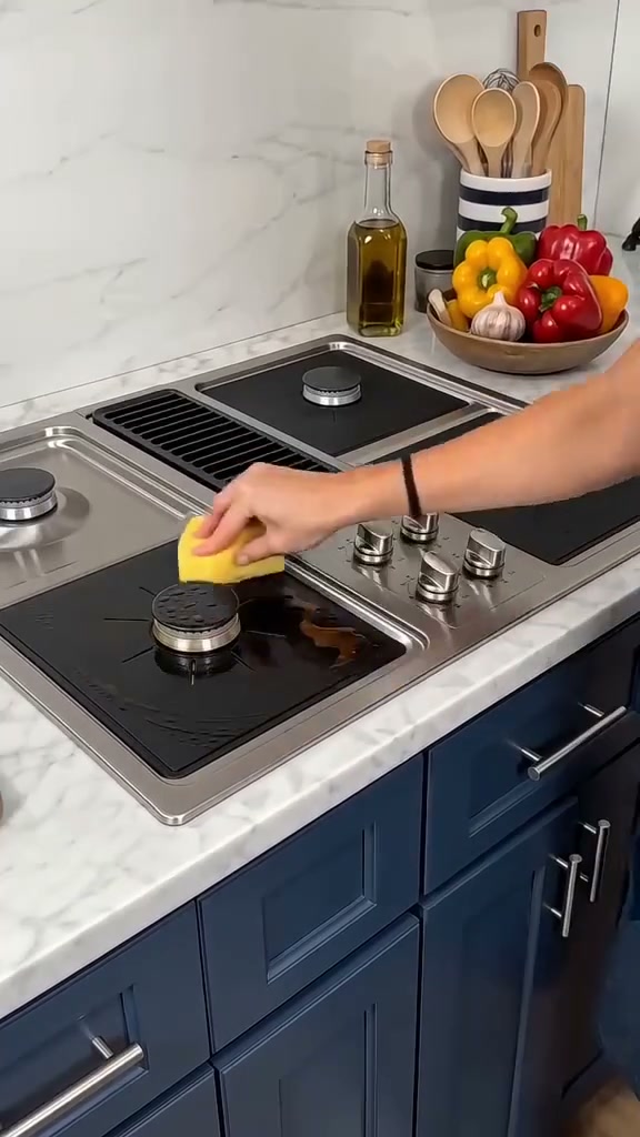 4-Piece Reusable Non-Stick Gas Stove Burner Covers