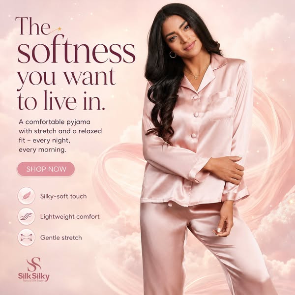 Get 50% Off Pure Silk Pyjamas