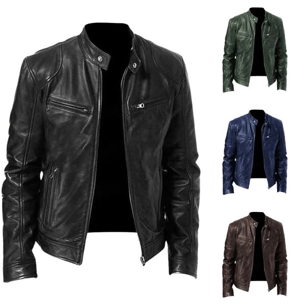 Veste en cuir décontractée · Confort maximal