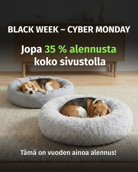 Black Friday 35 % alennusta