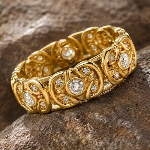5.8CTW Exquisite high-polish vintage Cubic zirconia bracelet-novajew