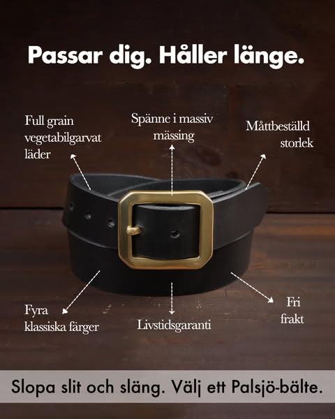 Din midja. Ditt bälte. Inga kompromisser.