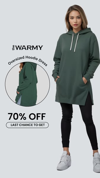 50% Off The Hoodie Dress!