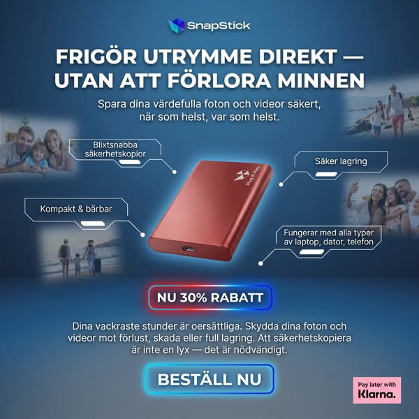 Lagra dina foton och videor snabbt och säkert.