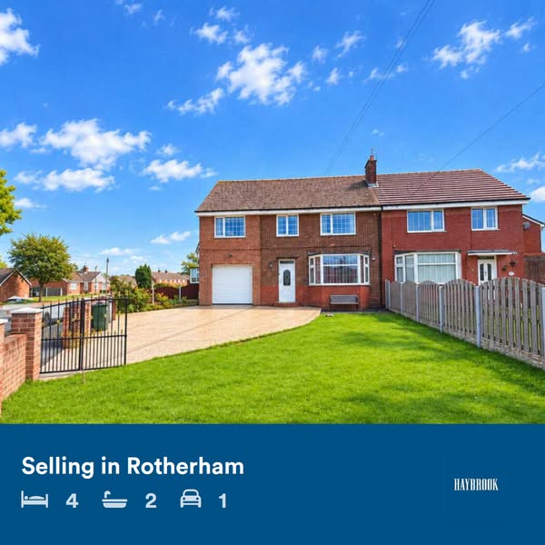 Extended Four-Bedroom Semi-Detached Home in a Sought-After Thrybergh Location. Guide Price £180,000 - £190,000.