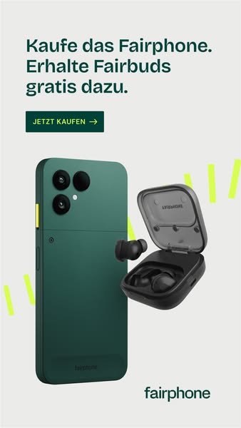 Fairphone mit gratis Fairbuds
