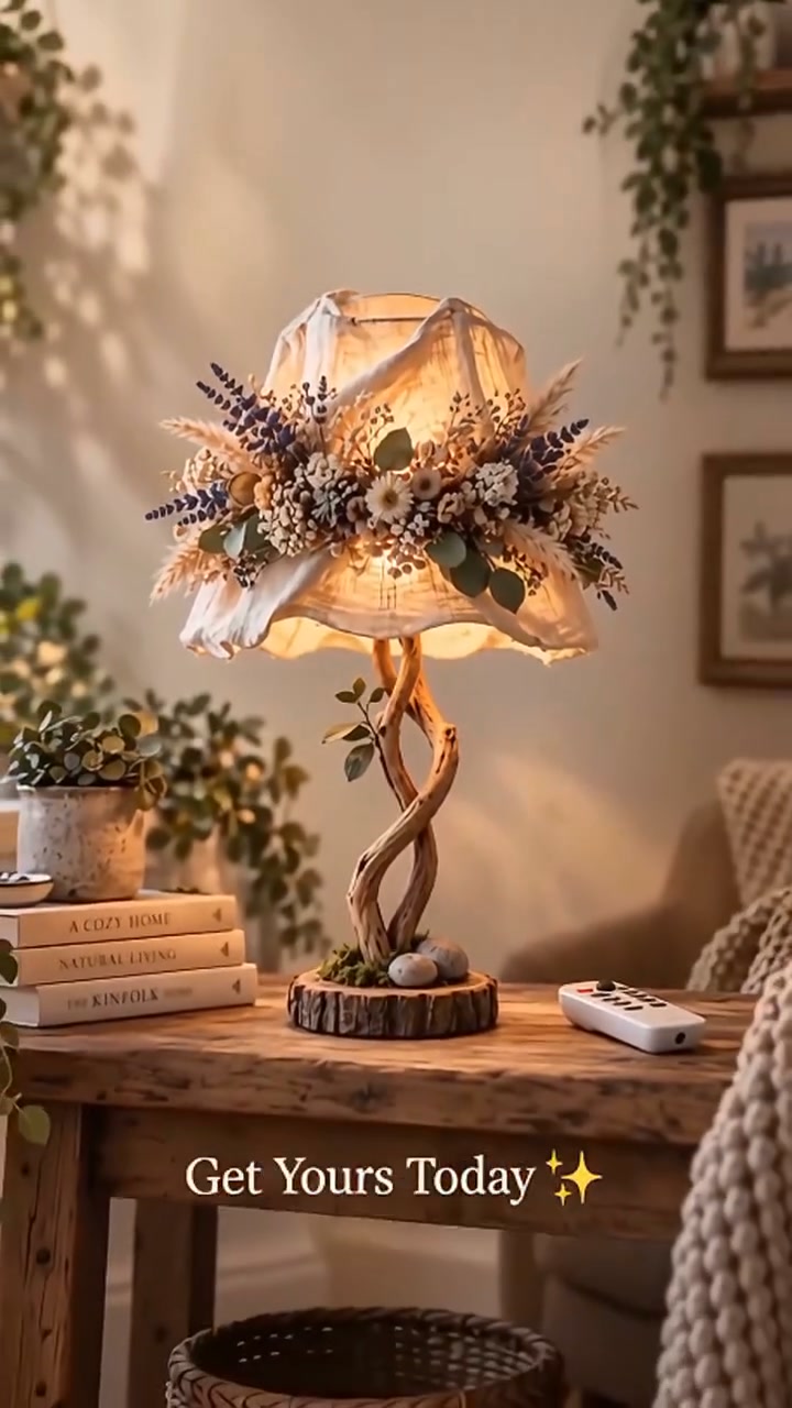 50% OFF Botanical Woodland Table Lamp Warm Glow & Nature-Inspired Decor