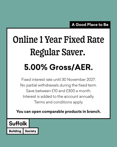 1 Year Fixed Rate Regular Saver - 5% Gross/AER