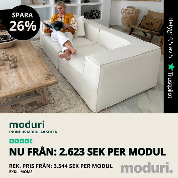 moduri – 26 % introduktionsrabatt