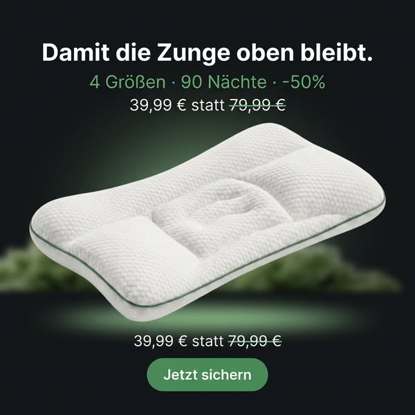 Schluss mit Schnarchen. Schütz sein Gesicht.