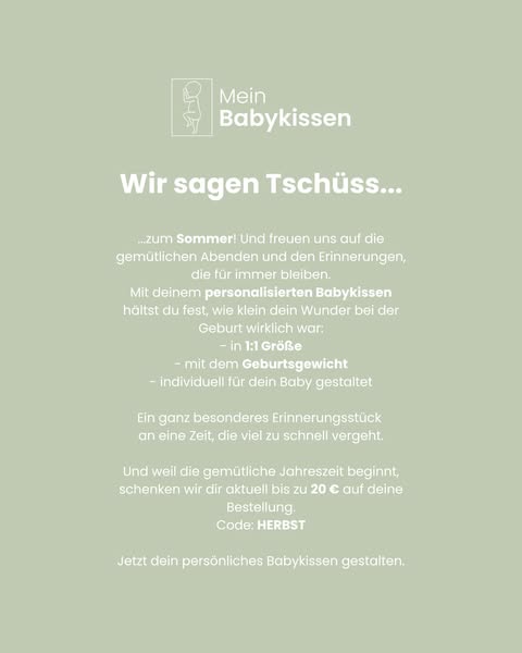 1:1 wie bei der Geburt – mit Gewicht & Größe