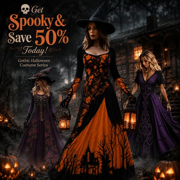 60% OFF — Halloween women’s wear, festive, spooky styles for every Halloween lover. Shop now, limited time only.