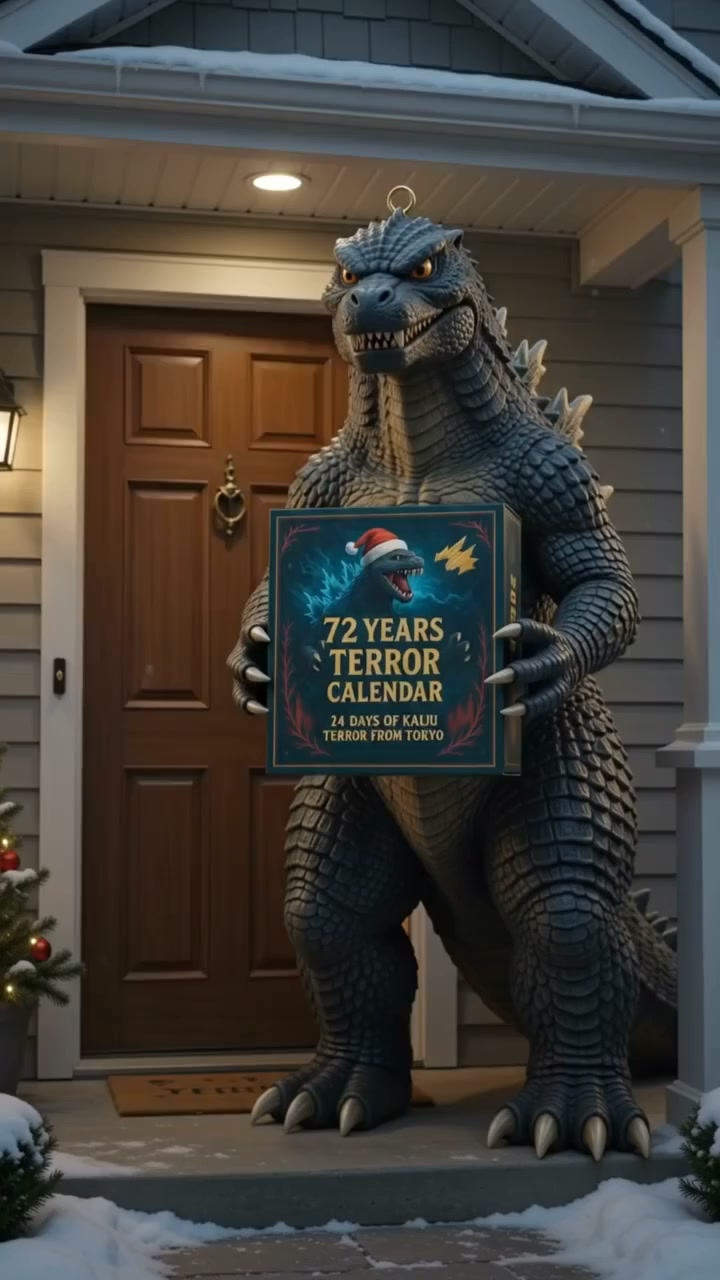 Godzilla Kaiju Advent Calendar, 24‑Day Christmas Countdown Calendar