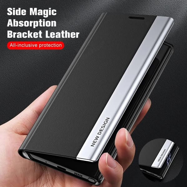 Magnetic Flip Leather Case